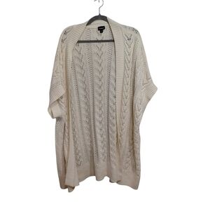 Torrid Cream Open-Knit Poncho